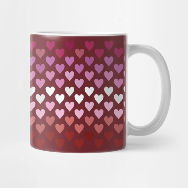 Lesbian Pride Hearts by CKline